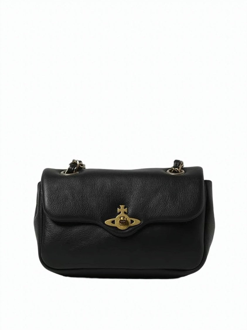 Vivienne Westwood Smooth Cowhide Leather Small Shoulder Bag
