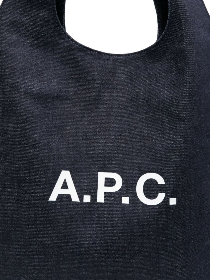 A.P.C. Spacious Black Cotton Tote Bag