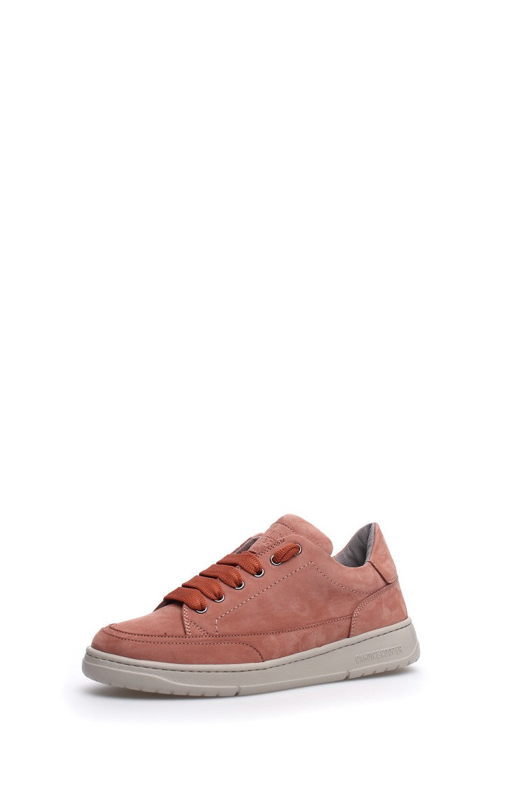 Candice Cooper Minimalist Pink Sneakers With Iconic Branding