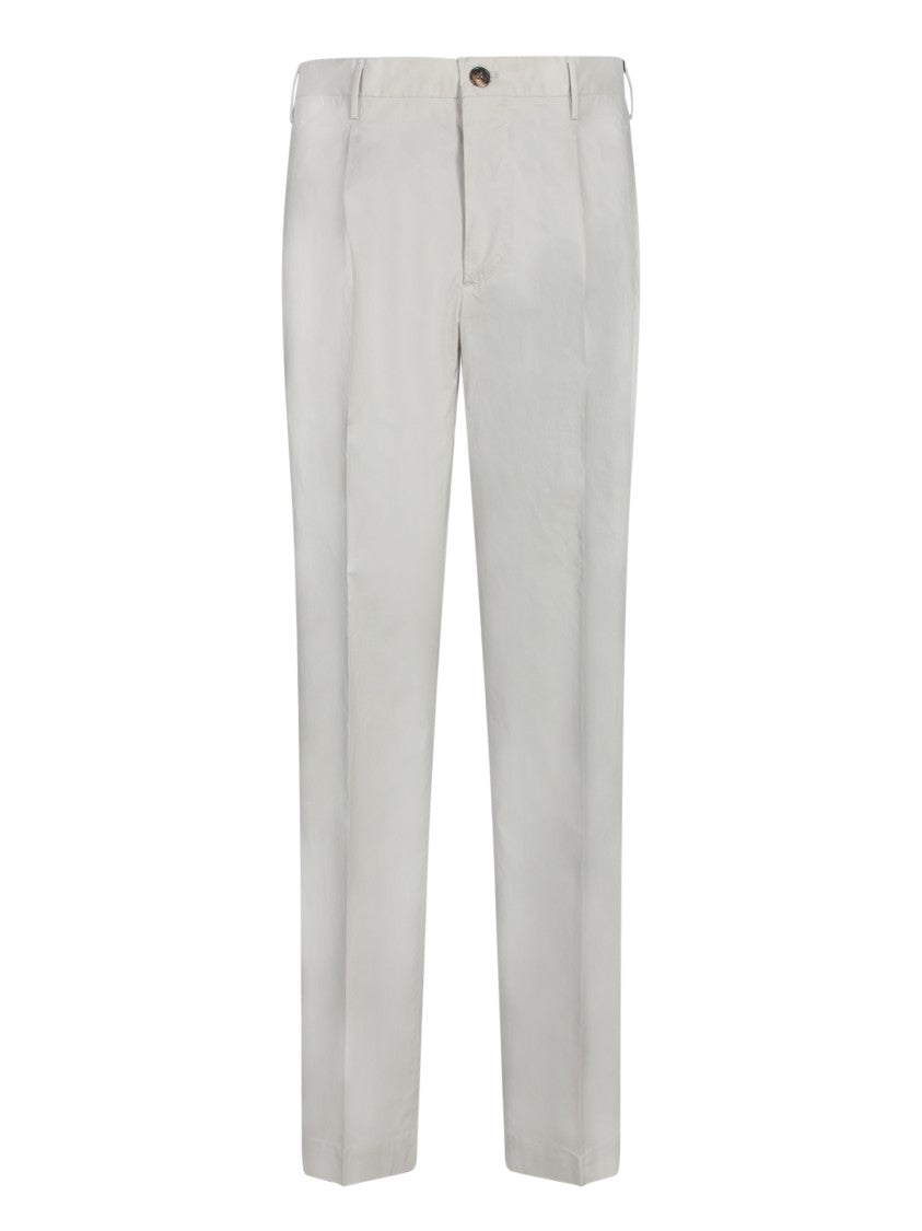 Incotex Curved Fit Trousers With Zip Closure