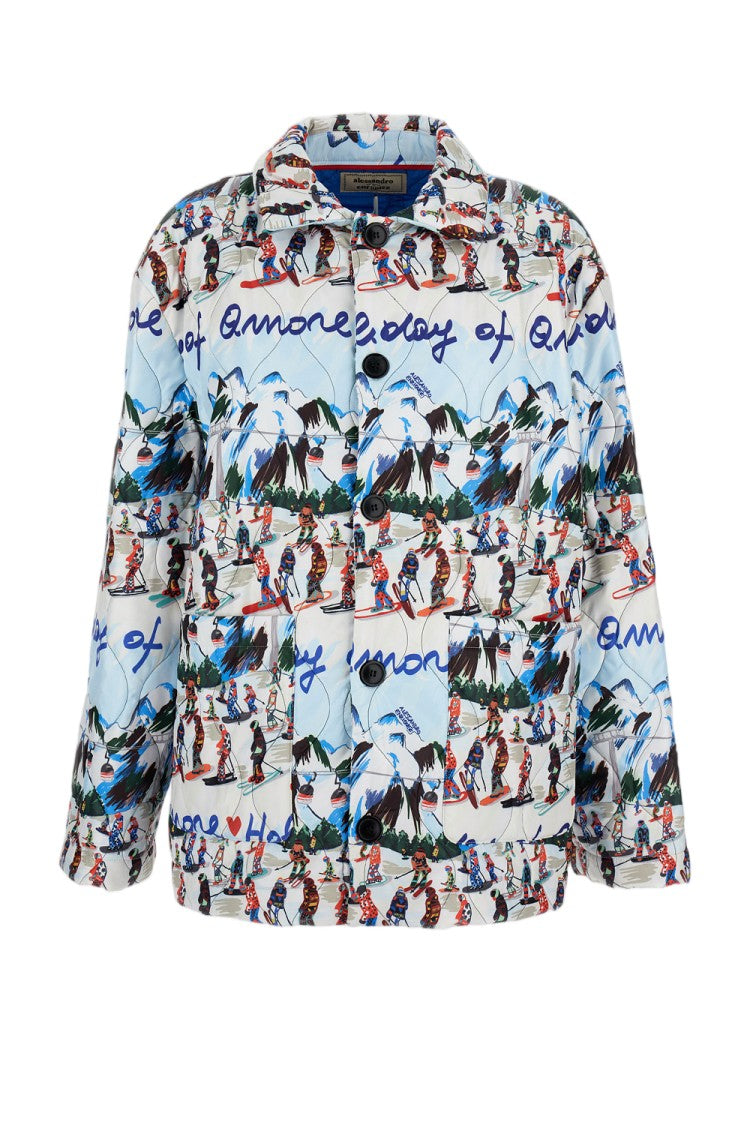 Alessandro Enriquez Multicolor Quilted Technical Fabric Jacket