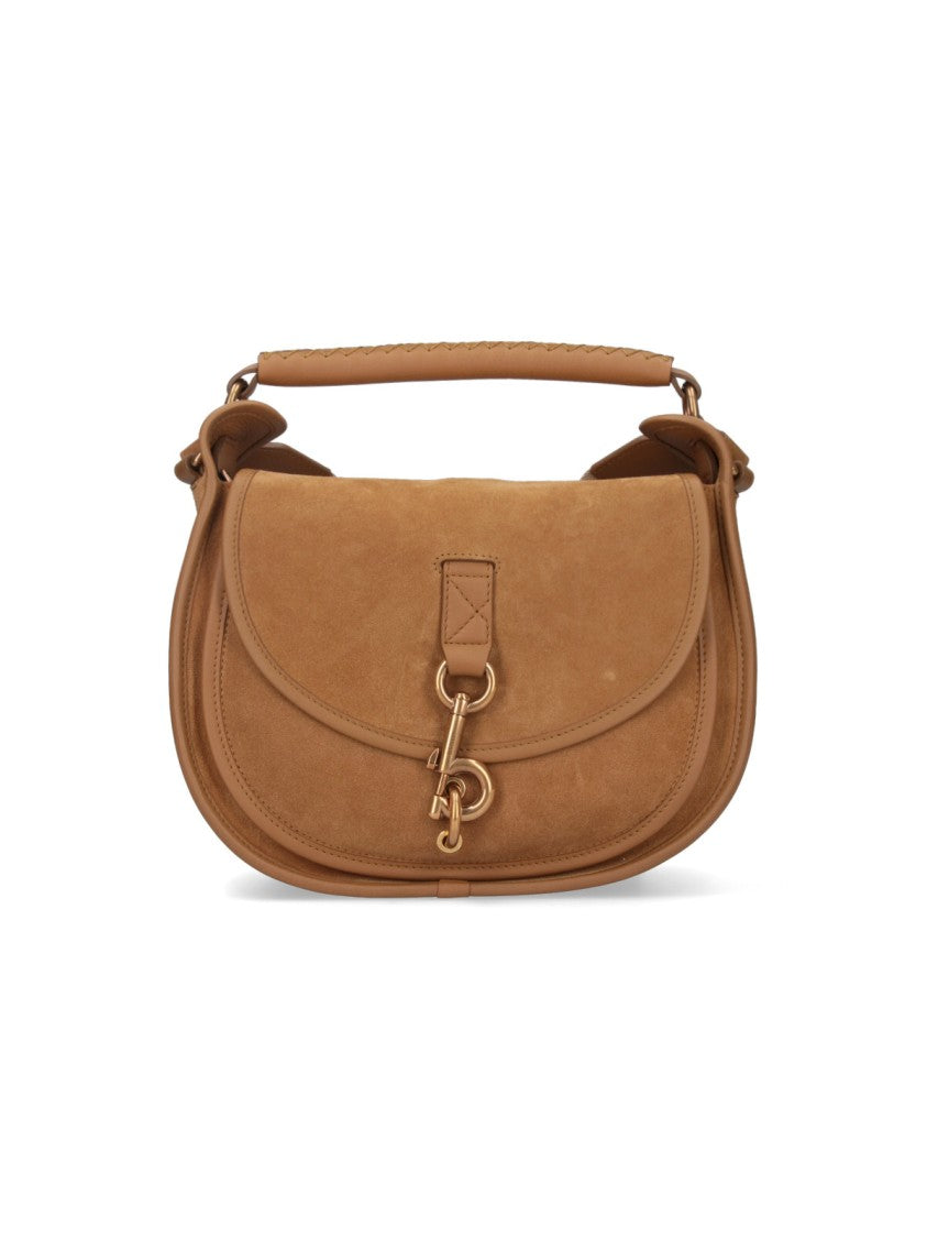 Burberry "B Clip" Small Shoulder Bag Brown
