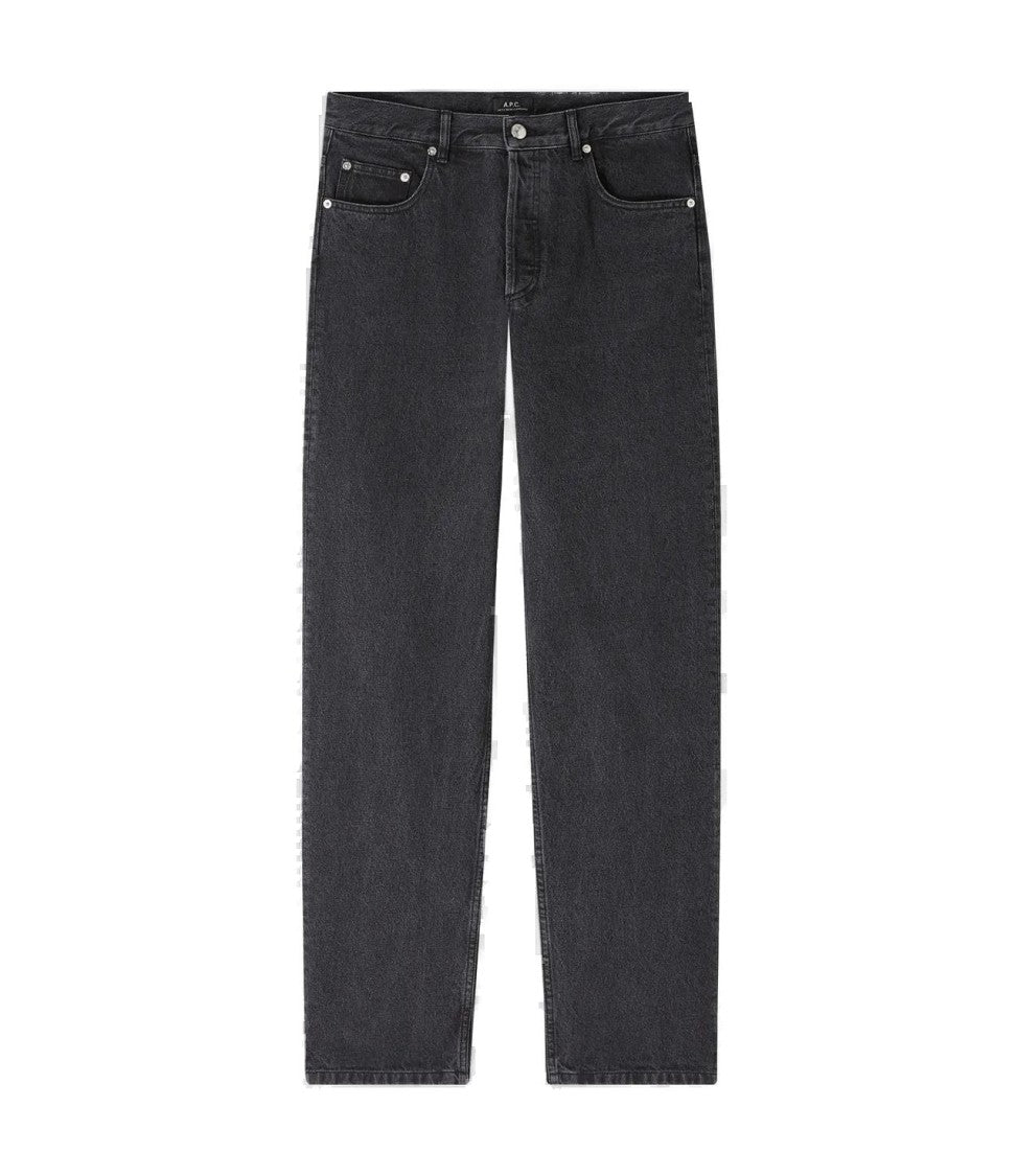 A.P.C. Stonewashed Black Jeans With Extra-Wide Leg