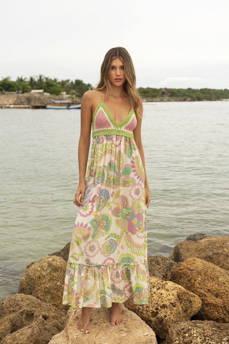 Miss June Long Dress Hortensia