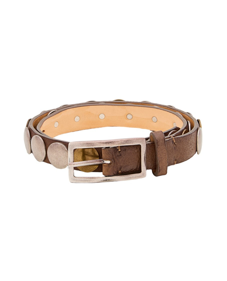 Reptile's House Brown Bahia Belt With Studs