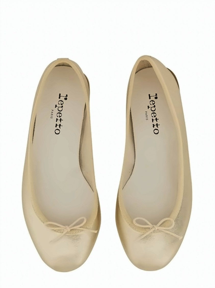 Repetto Gold Calf Leather Ballet Flats