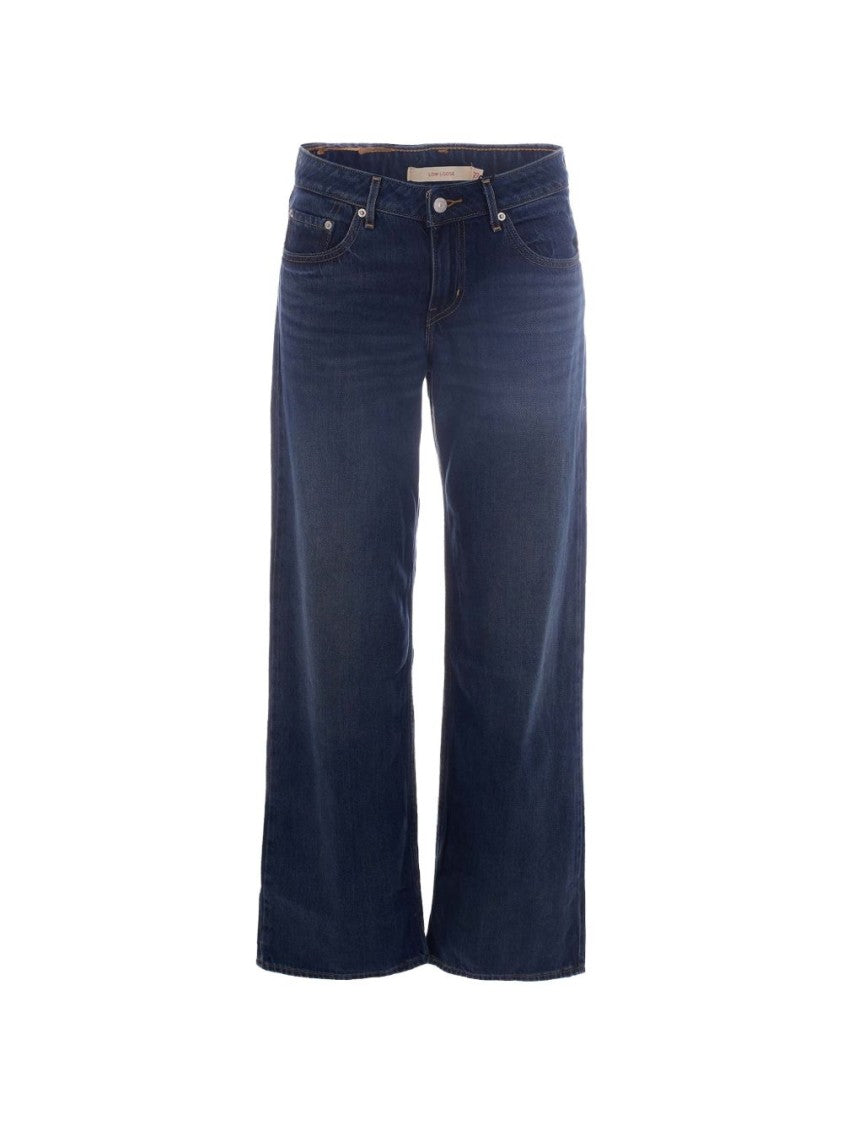 Levi's Wide-Leg Blue Denim Jeans With Classic Five-Pocket Design
