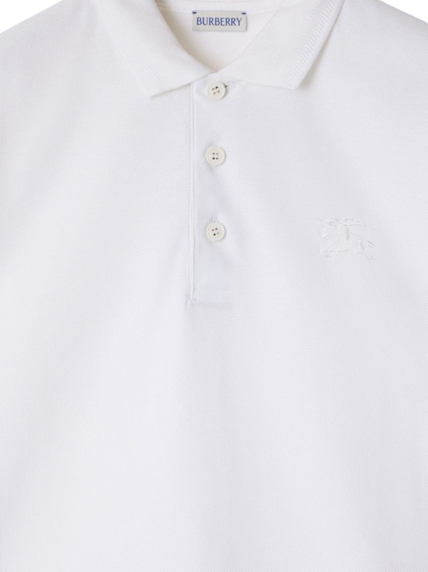Burberry White Ekd Cotton Polo Shirt