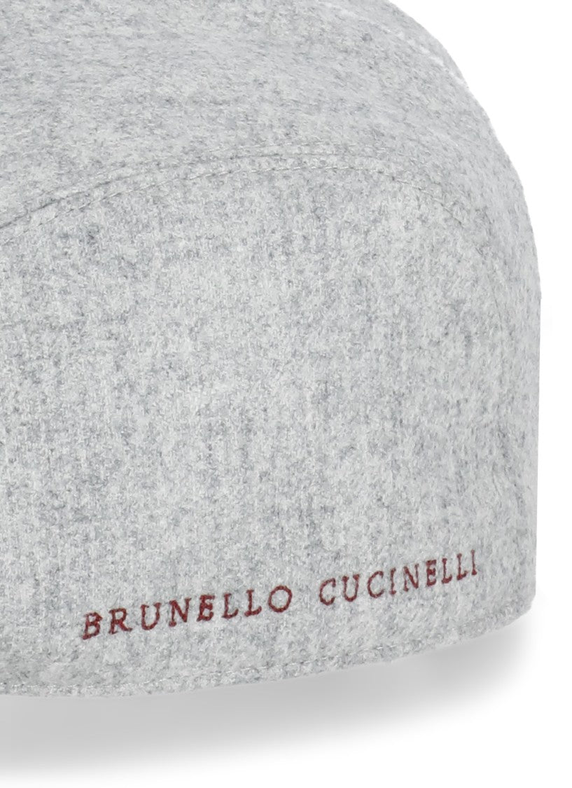 Brunello Cucinelli Virgin Wool Flat Cap