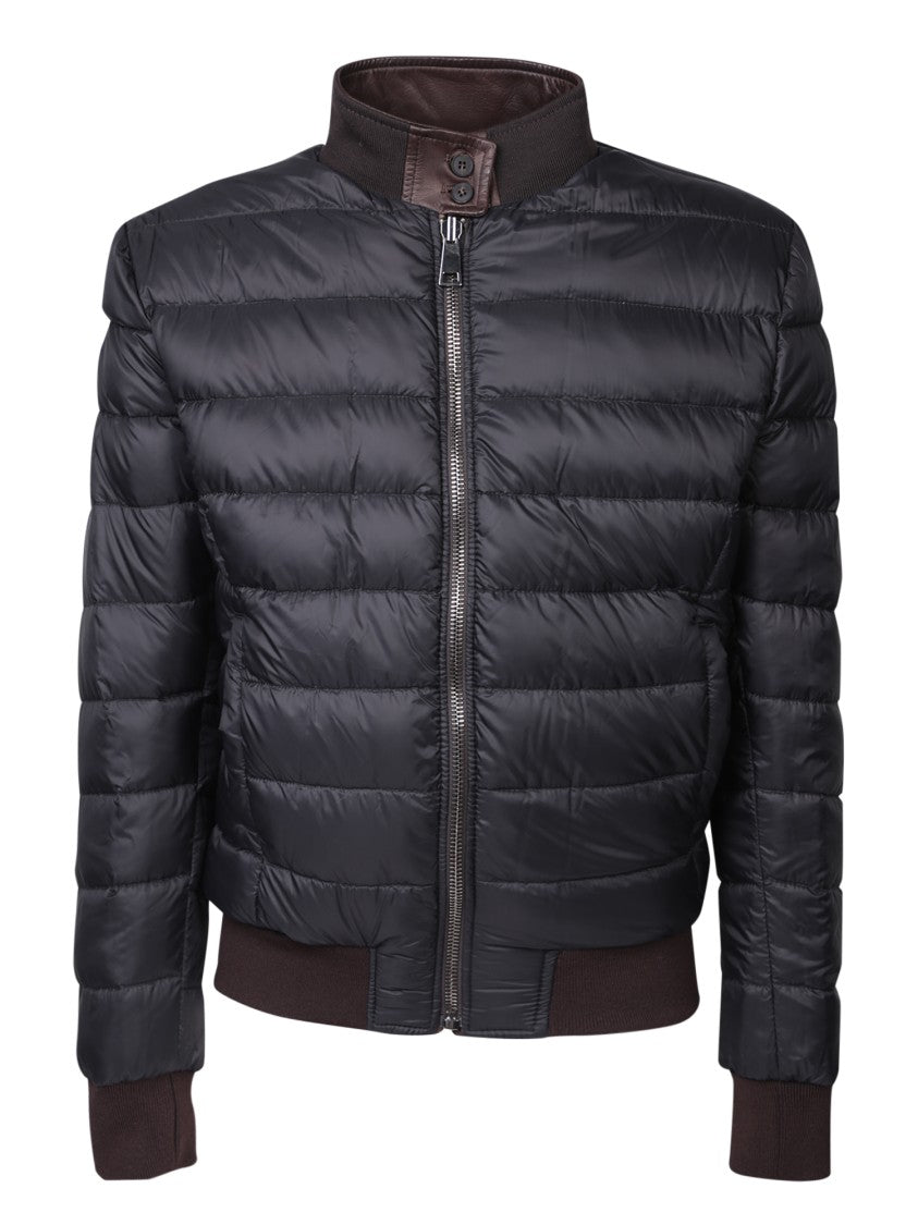 Dell'oglio Brown Bomber Jacket