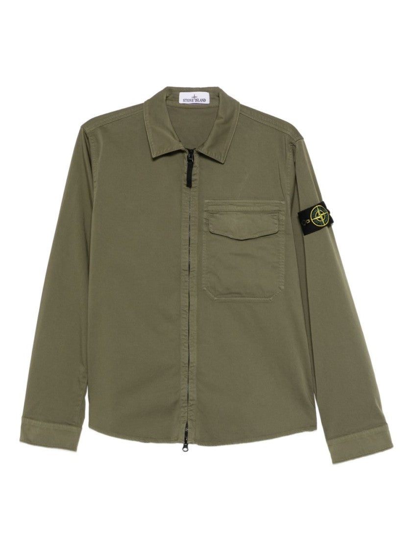 Stone Island Military Green Regular Fit Shirt