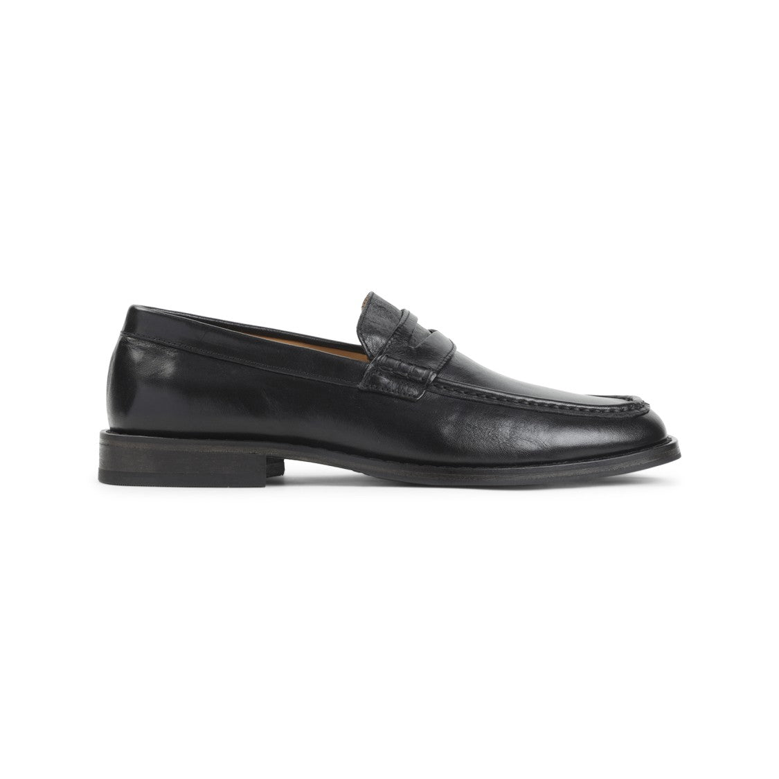 Our Legacy Black Penny Loafers Crafted From Smooth Calf Leather