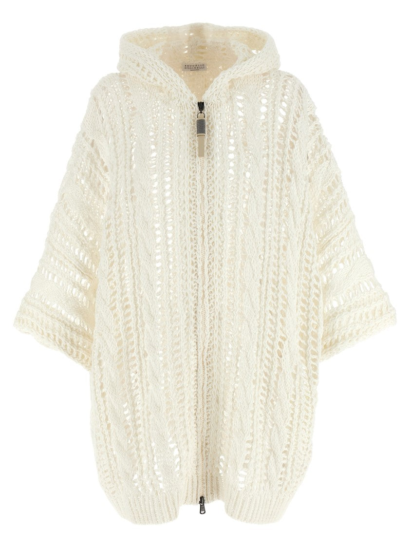 Brunello Cucinelli 'Cable & Mesh' Cardigan