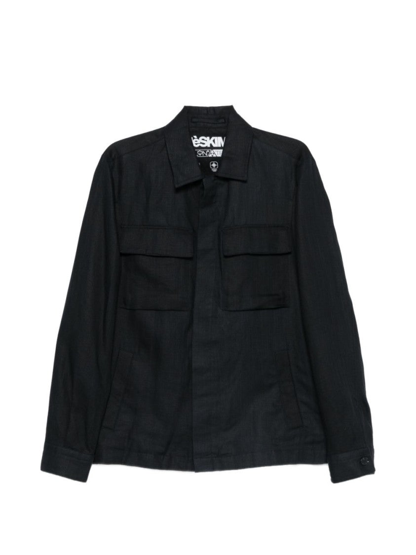 Hèskimo Minimalist Classic Collar Logo Overshirt