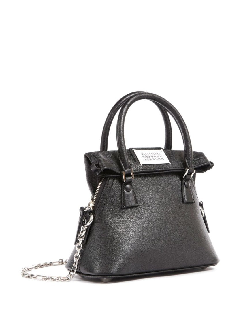 Maison Margiela Structured Trapezoidal Shoulder Bag In Capra Leather