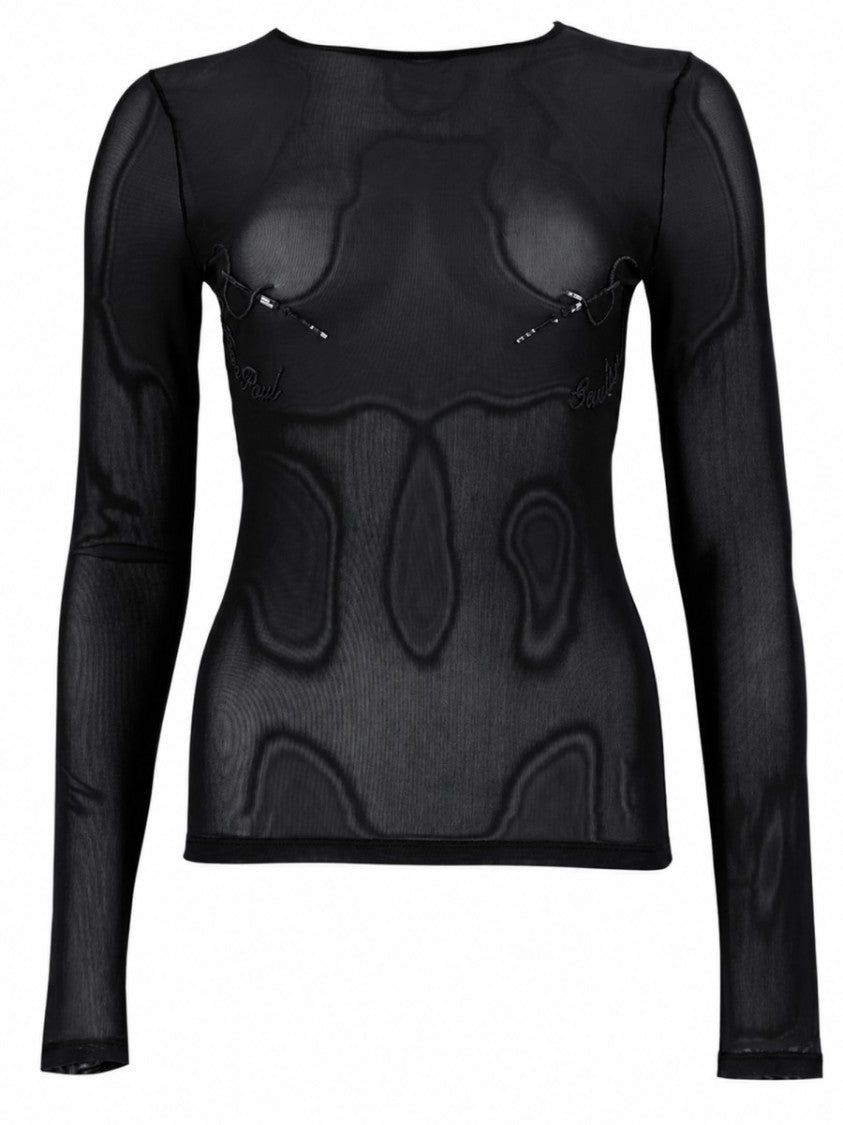 Jean Paul Gaultier Needles Polyamide Mesh T-Shirt