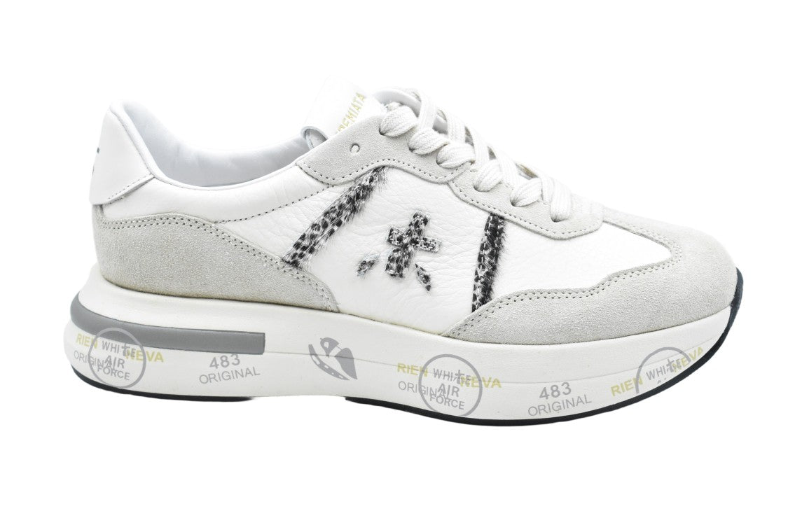 Premiata White Low-Top Sneakers With Sole