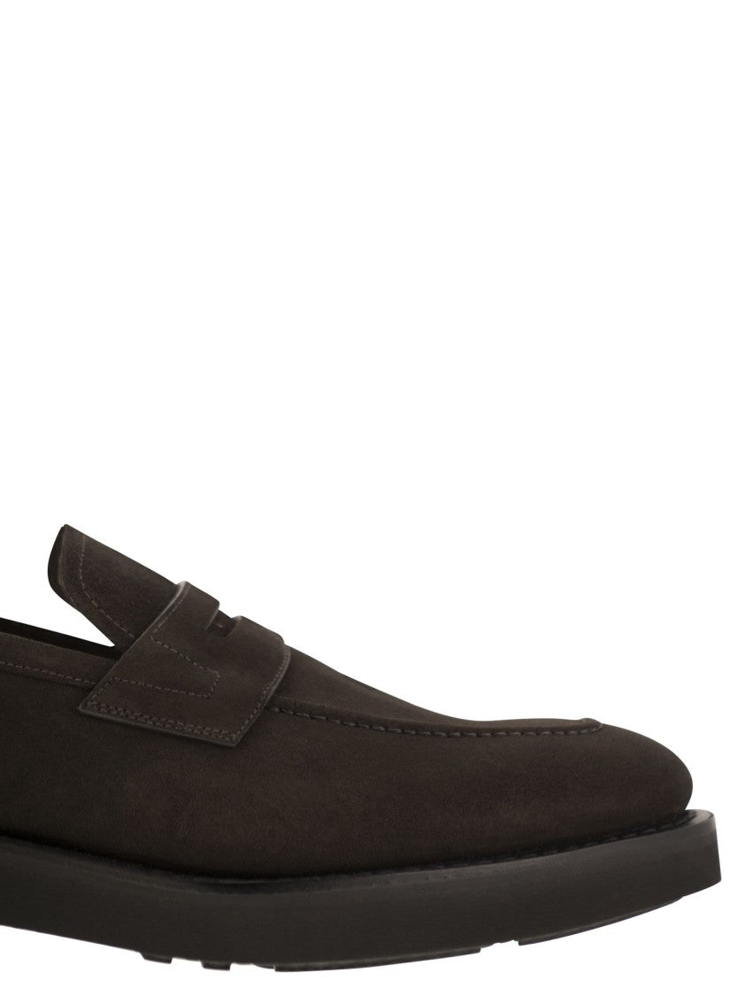 Church's Suede Calfskin Moccasin With Tapered Silhouette
