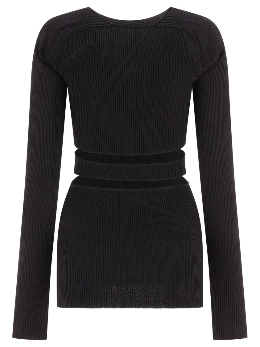 Nensi Dojaka Fitted Ribbed Long-Sleeve Top