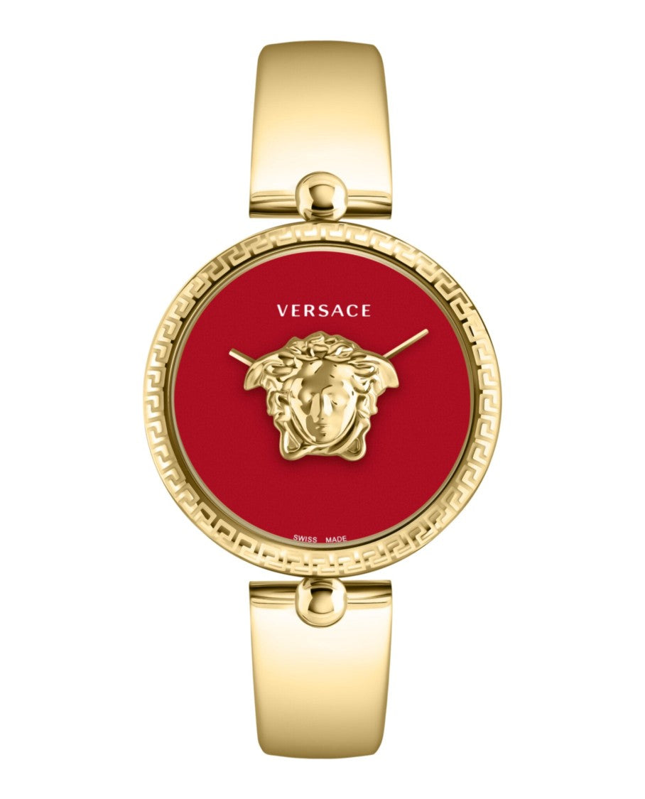 Versace Palazzo Empire Bracelet Watch With Red Enamel Dial