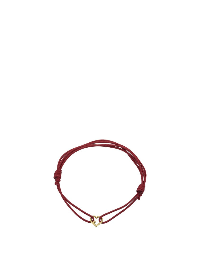 Aliita Heart-Shaped Bracelet With Adjustable Red Cord