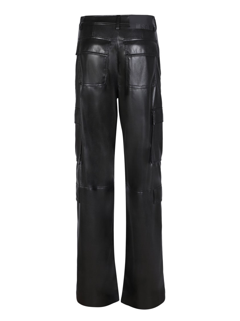 Msgm Black Cargo Trousers