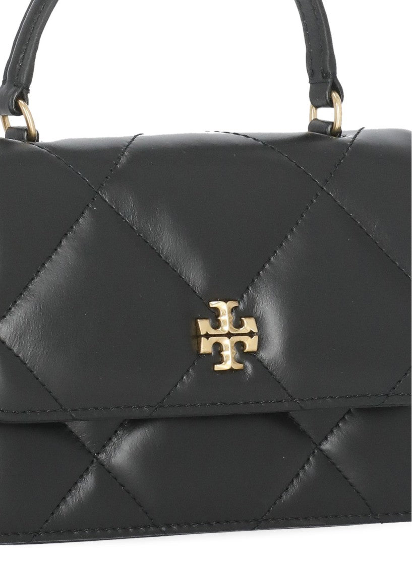 Tory Burch Black Quilted Leather Adjustable Chain Strap Shoulder Bag