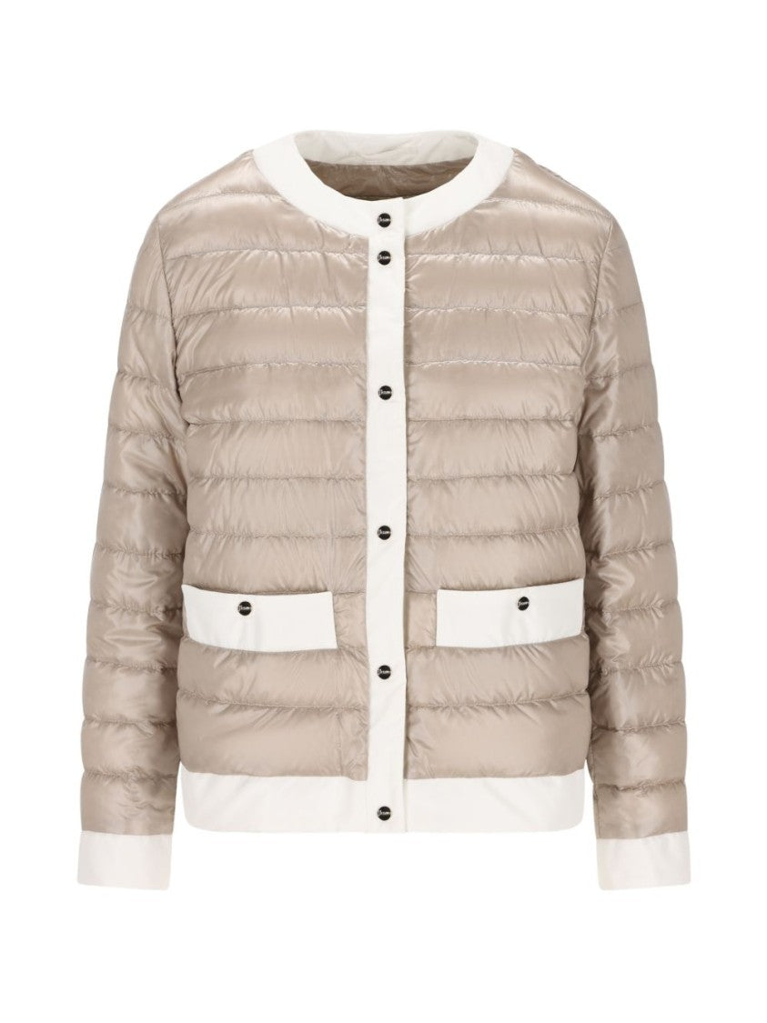 Herno Lightweight Quilted Jacket With Contrasting Trim