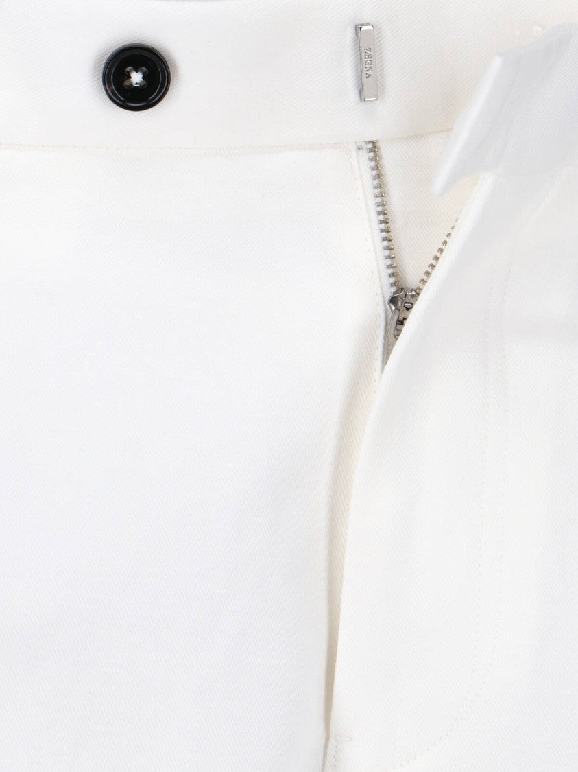 Zegna Medium Waist Tailored Pants With Pleats