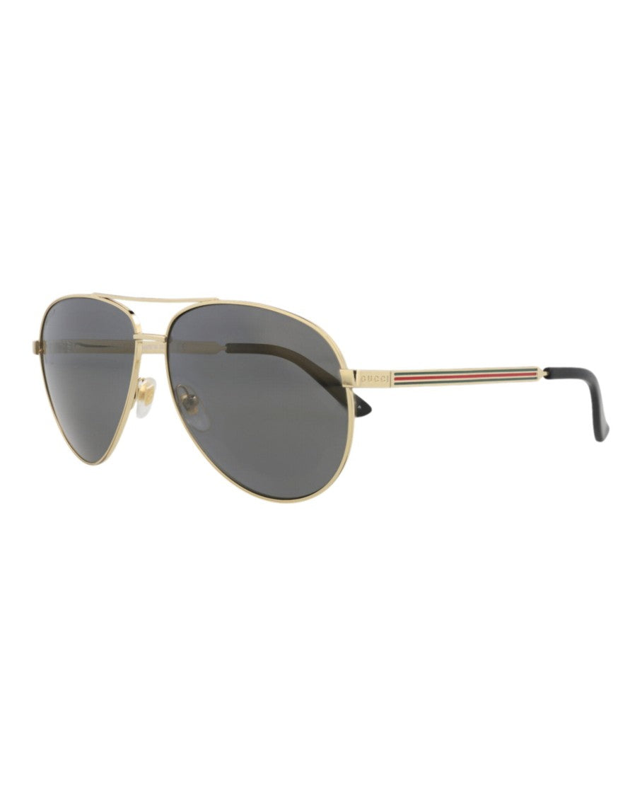 Gucci Aviator-Frame Metal Sunglasses
