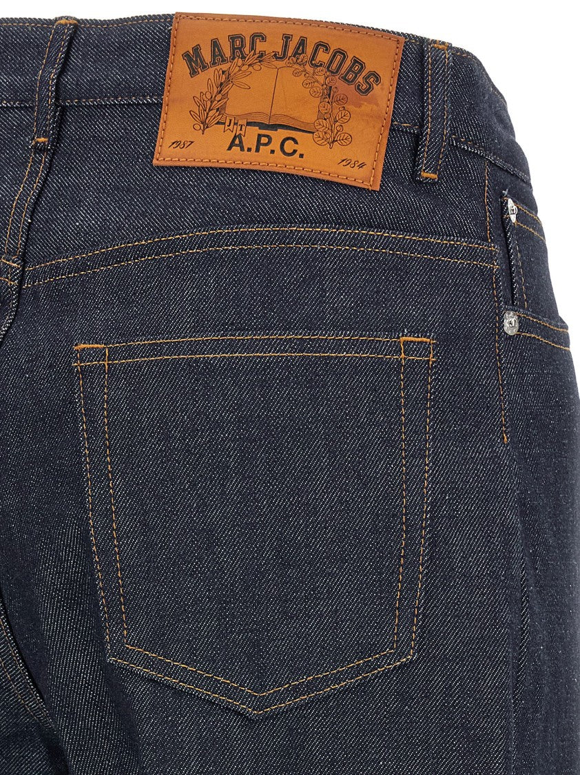 A.P.C. Wide-Leg Rigid Denim Jeans With Contrast Stitching