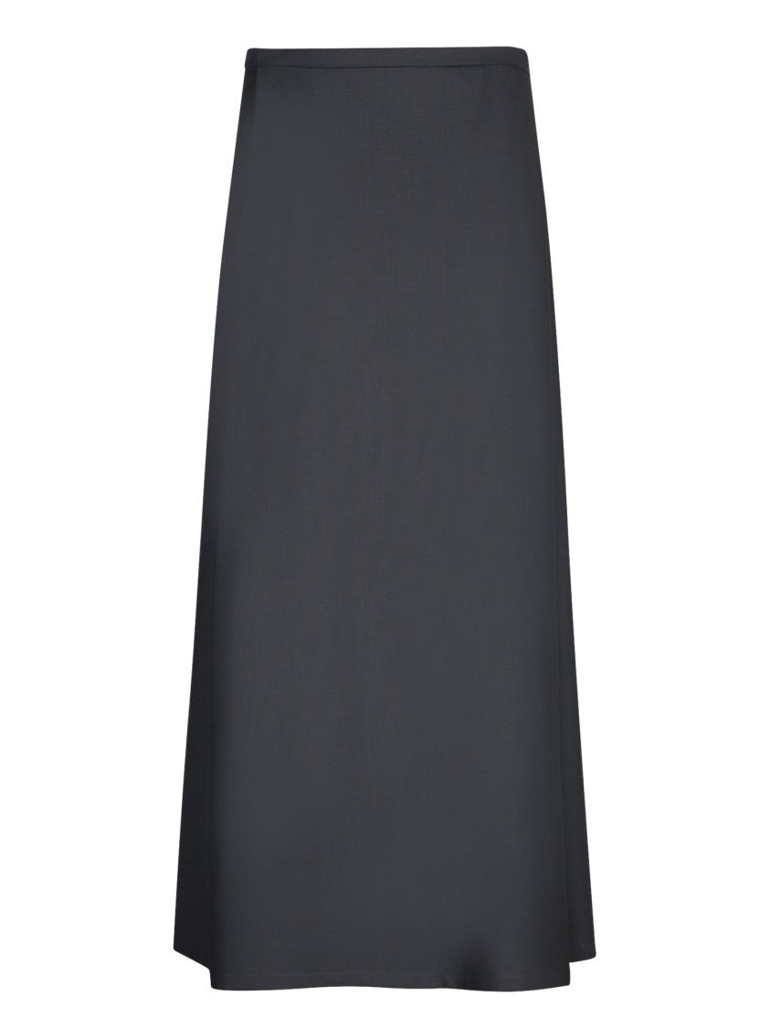 Fabiana Filippi A-Line Blue Skirt In Virgin Wool Blend