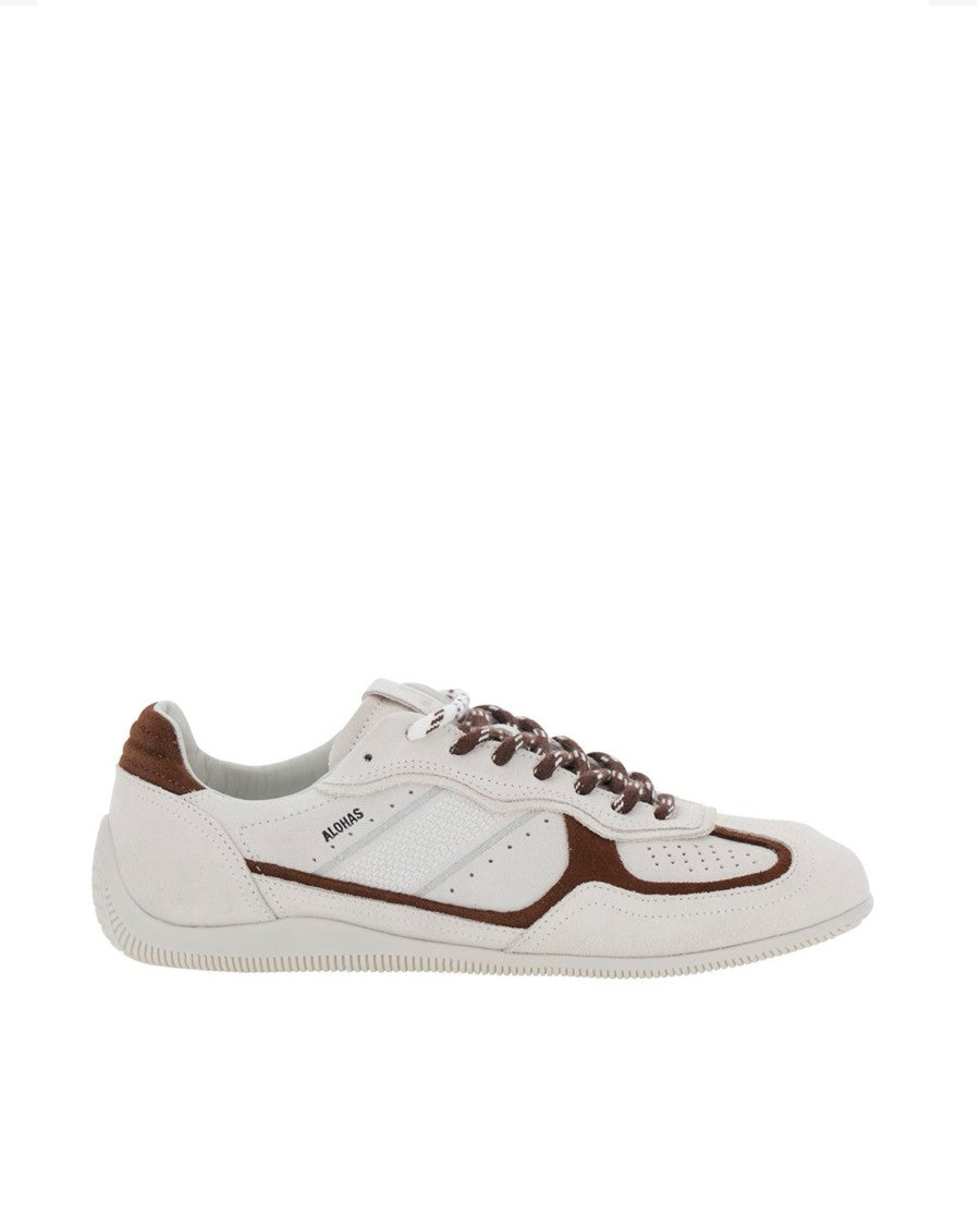 Alohas Low-Top Suede Sneakers With Rounded Toe And Logo Detail