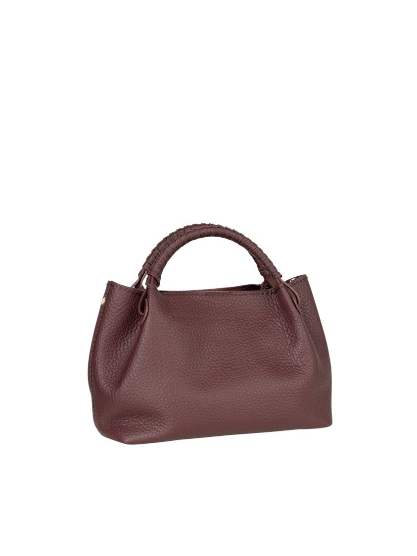 Visona` Queen Pebbled Burgundy Handbag