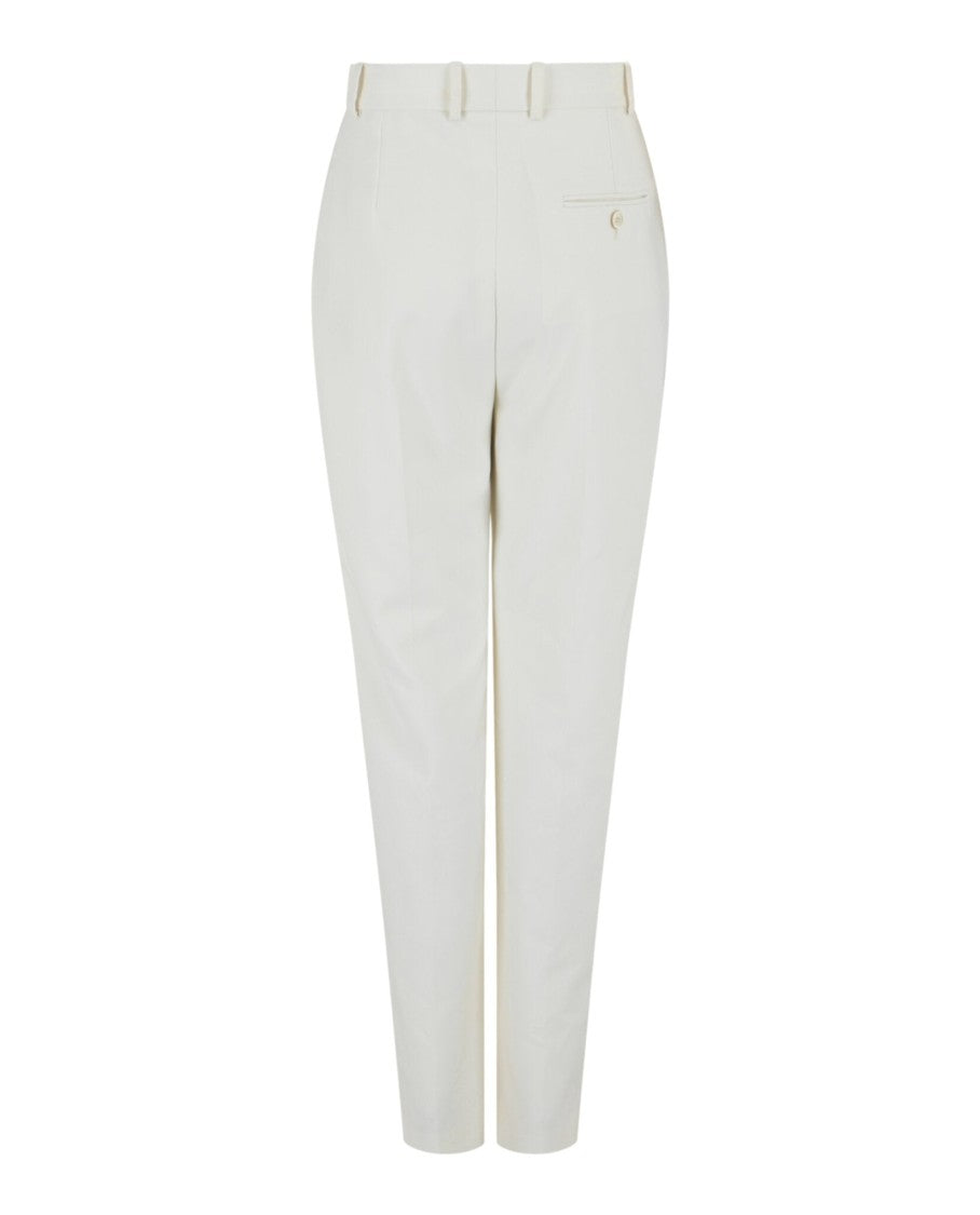 Alexander Mcqueen High-Rise Straight Leg Pants With Concealed Closure