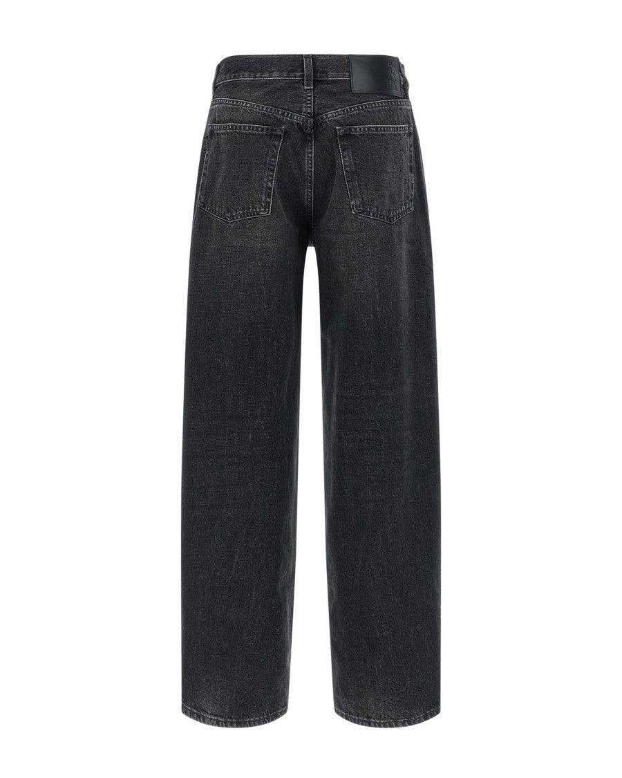 Haikure High-Waisted Black Denim Jeans With Subtle Fading