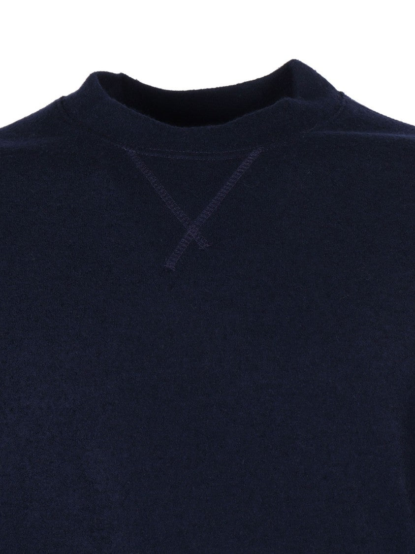 Circolo 1901 Wool Sweatshirt With Classic Crew Neckline And Relaxed Fit