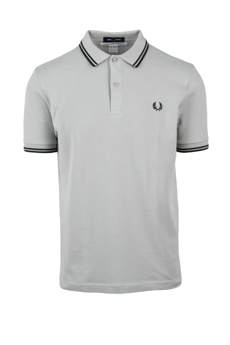 Fred Perry X C.Des G.Shirt Grey Laurel Embroidery Cotton Polo Shirt