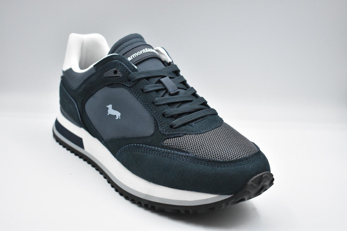 Harmont & Blaine Low-Top Sneakers With Suede And Mesh Textures