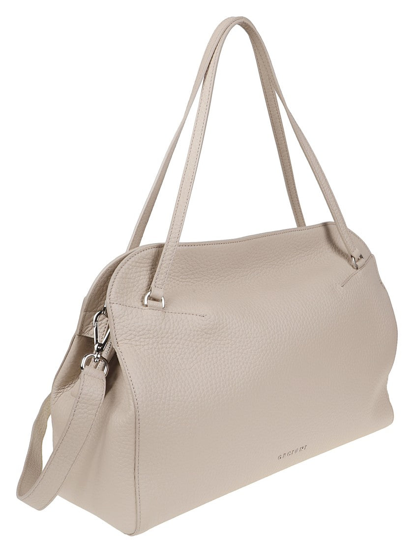 Orciani Lido Large Pebbled Leather Bag