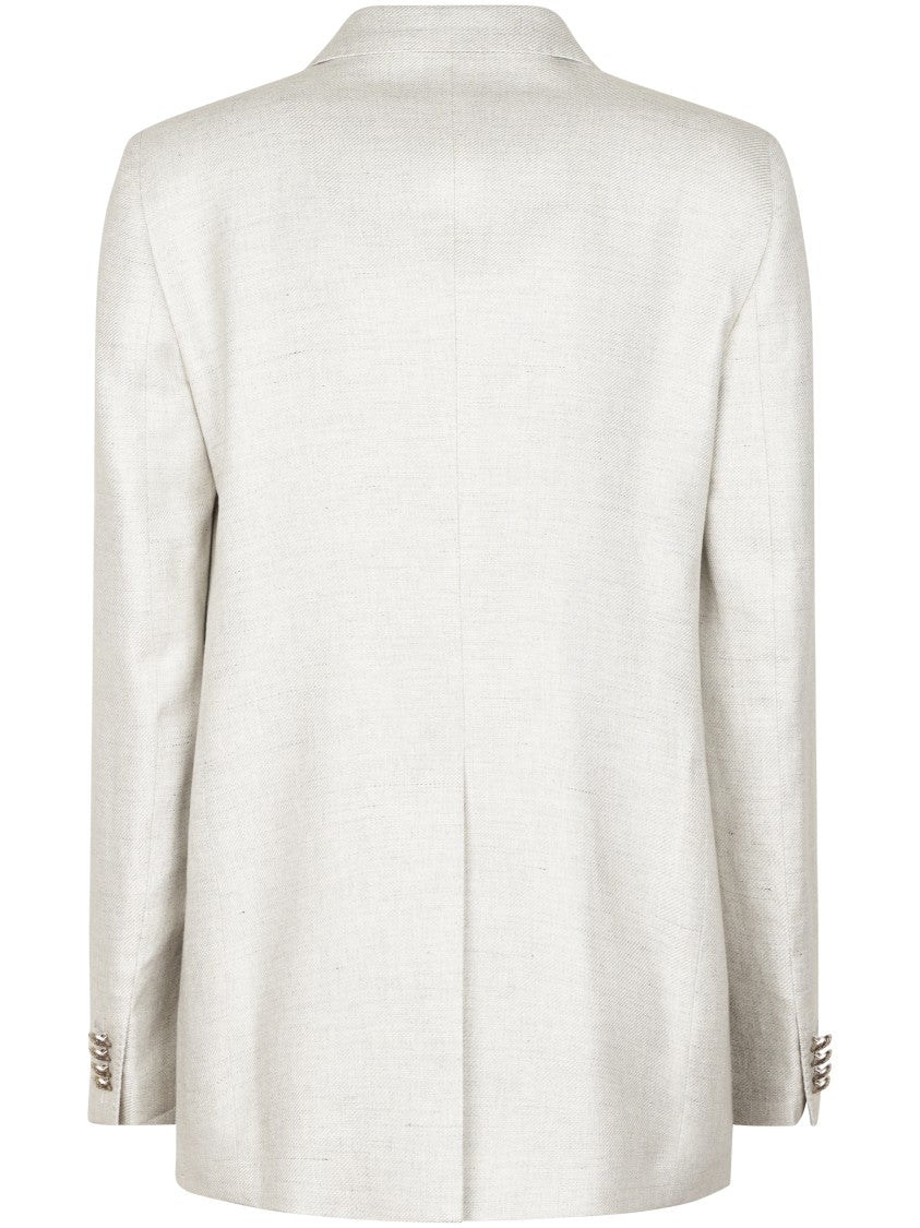 Tagliatore Double-Breasted Oversized Jacket With Structured Lapels