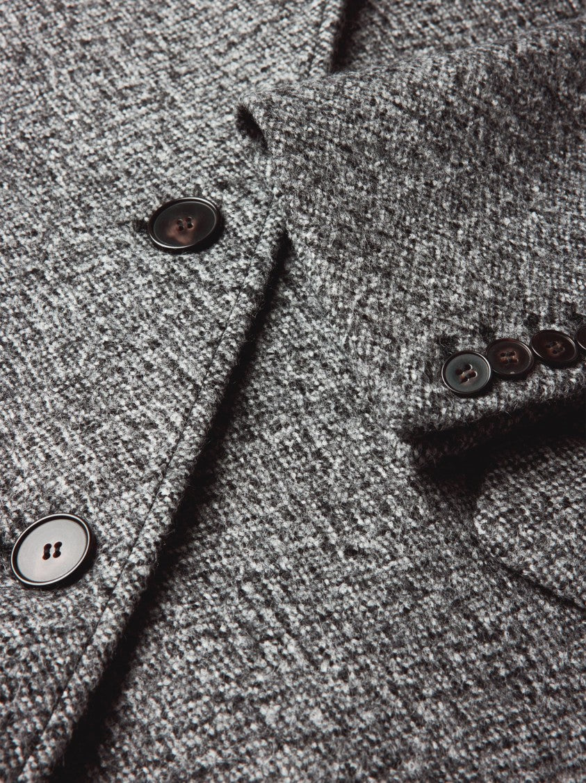 Soeur Textured Wool Blend Coat With Oversized Silhouette And Tailored Design
