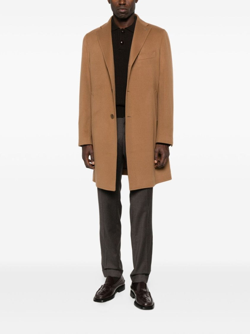 Tagliatore Tailored Men's Coat With Sharp Lapels