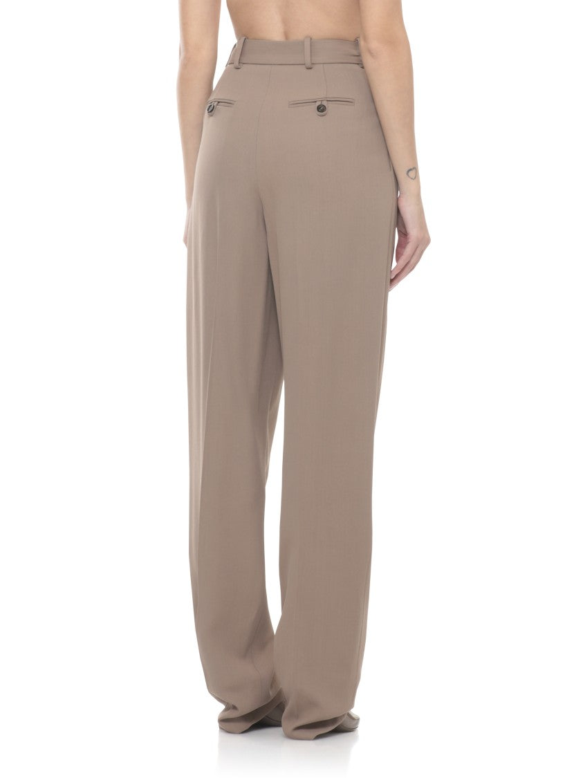 Elisabetta Franchi Brown Viscose Pants