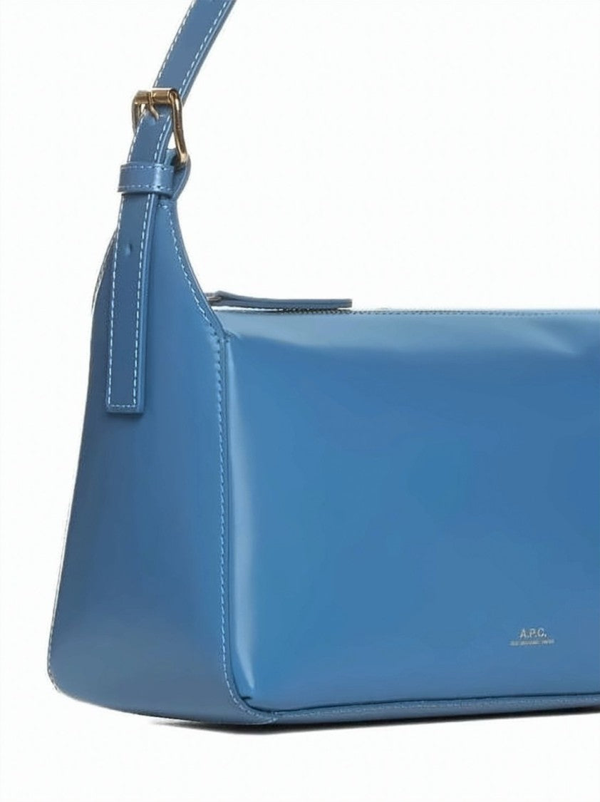 A.P.C. Rectangular Smooth Leather Shoulder Bag With Adjustable Strap