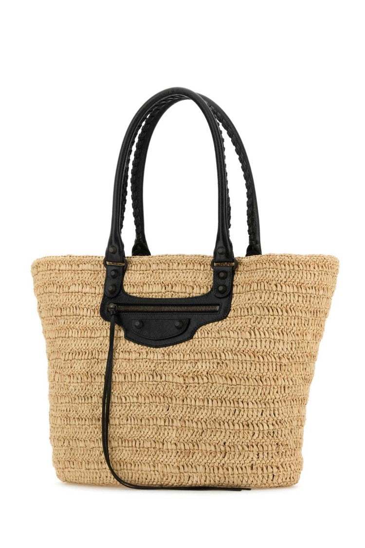 Balenciaga Raffia Medium Le City Shopping Bag