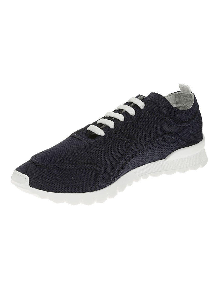 Kiton Blue Sneakers With White Accents