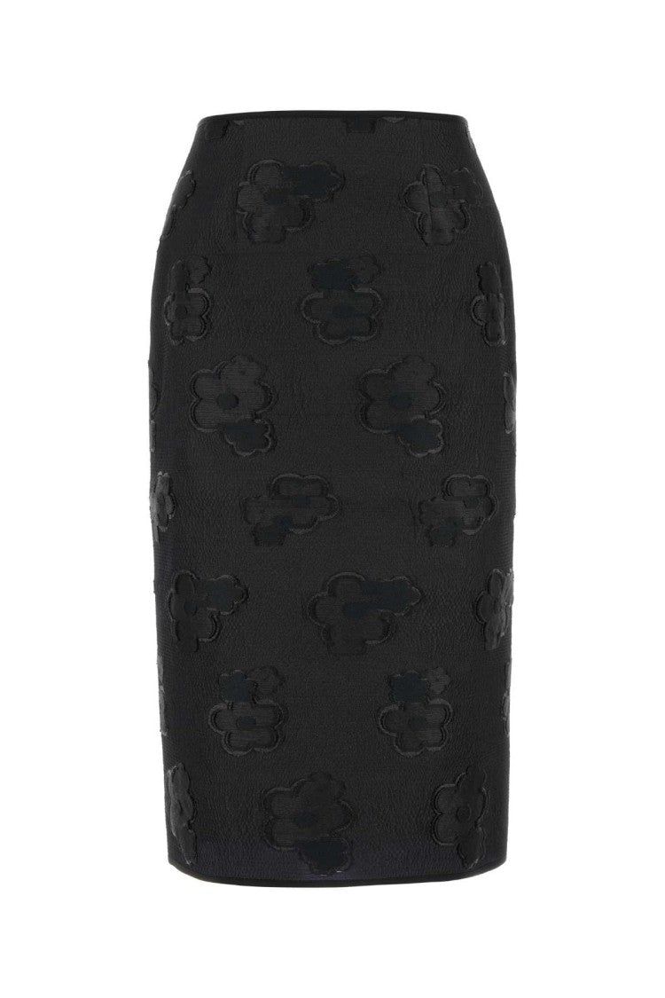 Cecilie Bahnsen Black Silk Blend Allegra Skirt