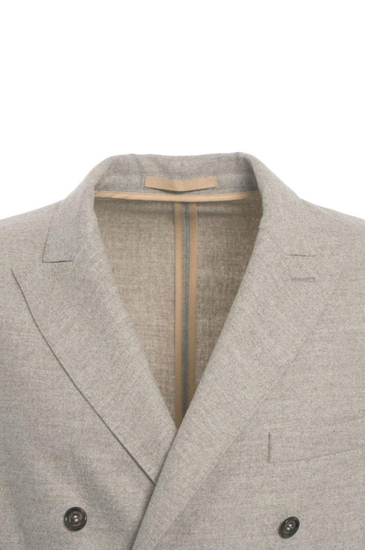 Paolo Pecora Double-Breasted Tailored Blazer With Flap Pockets