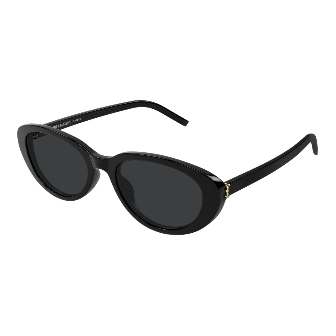Saint Laurent Rounded Cat-Eye Sunglasses With Gold Accents
